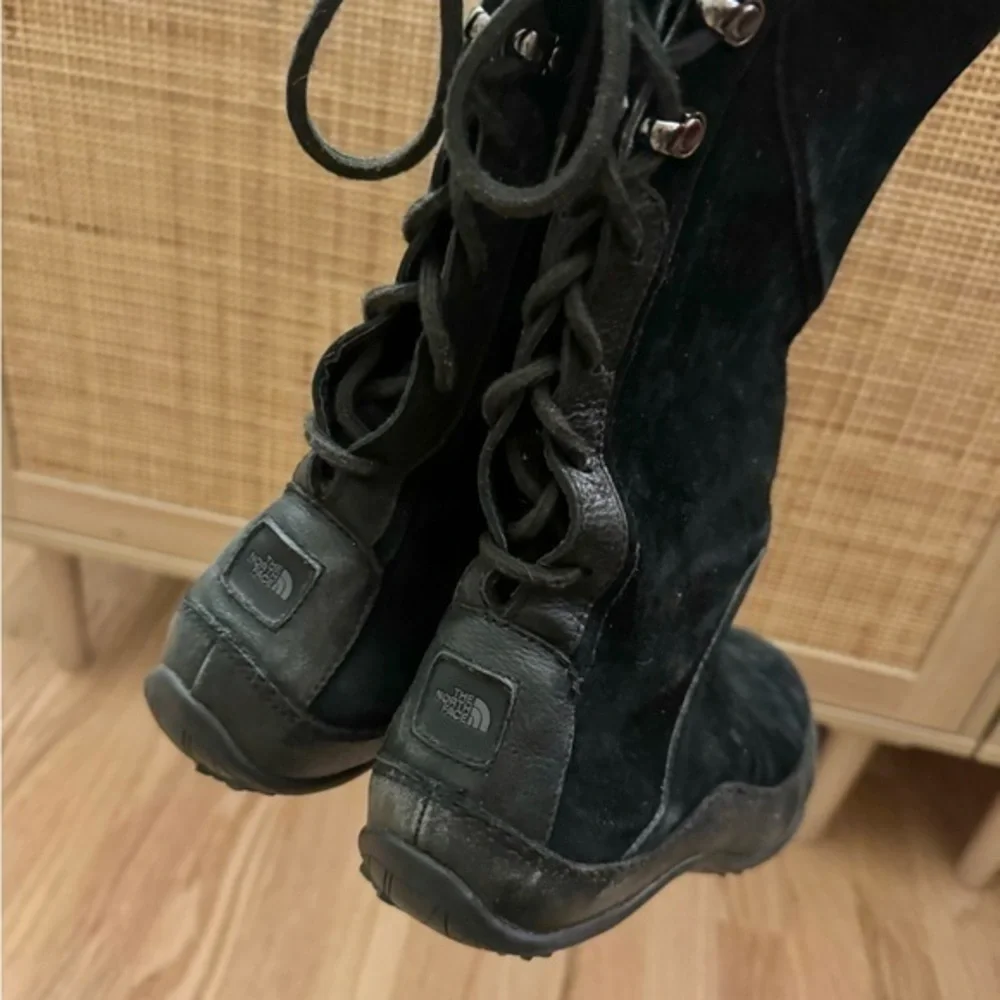 The North Face Janey II‎ Waterproof Black Leather Winter Snow Boots Size 7.5